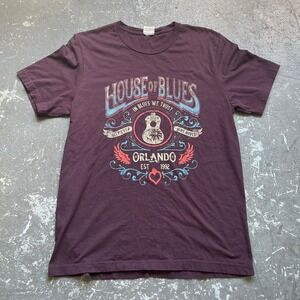 House of Blues Orlando Help Ever Hurt‎ Never T Shirt Mens Large Short Sleeve